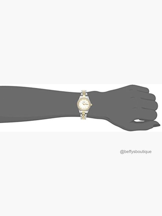 Ladies\' Dress Quartz Stainless Steel Bracelet Watch with Crystals Day Date main image 4